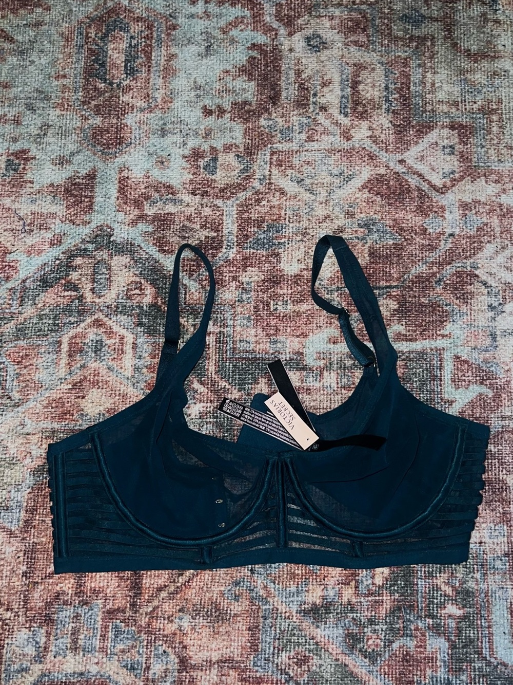 Victoria's Secret Teal Underwire Mesh Bra